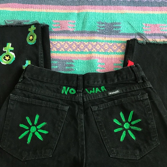Wrangler Pants - Vintage Hand Painted Wrangler Jeans